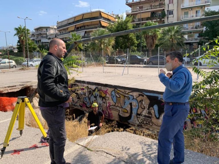Καλλιθέα: Προχωρά η αποκατάσταση της καθίζησης του Ιλισού