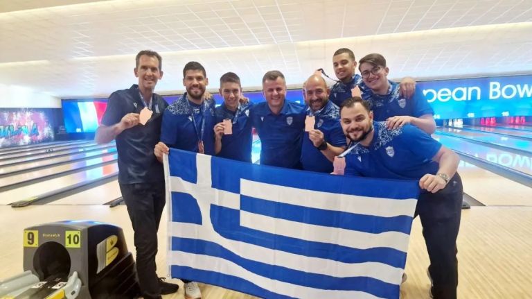 Greece won bronze at the Men’s European Bowling Championships!
