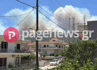 Νέος Κουβαράς: Δείτε αποκλειστικές φωτογραφίες από την μεγάλη φωτιά