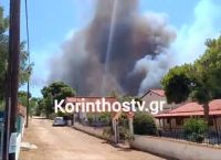 Φωτιά τώρα στο Λουτράκι: Προληπτική απομάκρυνση από Καλλιθέα, Πευκιά, Ειρήνη