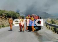 Σε τρία μέτωπα η πυρκαγιά στην Κάρυστο- Εκκενώνεται το χωριό Ποτάμι