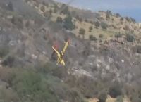 Canadair firefighting aircraft crashes while on duty in Karystos wildfire; pilot and co-pilot missing