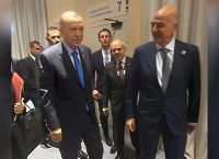 ΝΑΤΟ: Σύντομη συνάντηση Δένδια-Ερντογάν στο Βίλνιους