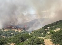 Νάξος: Σε πλήρη εξέλιξη η φωτιά που ξέσπασε σε δασική έκταση – Σηκώθηκαν εναέρια μέσα
