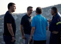 Στην Πάρνηθα ο Κυριάκος Μητσοτάκης – Επισκέφθηκε τις πληγείσες περιοχές