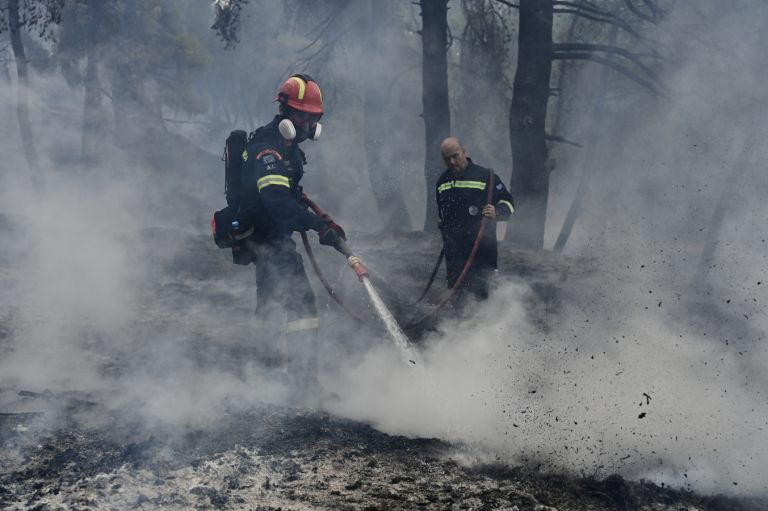 Φωτιά στη Σταμάτα: Μια προσαγωγή – Περιορίστηκε το μέτωπο [vid]