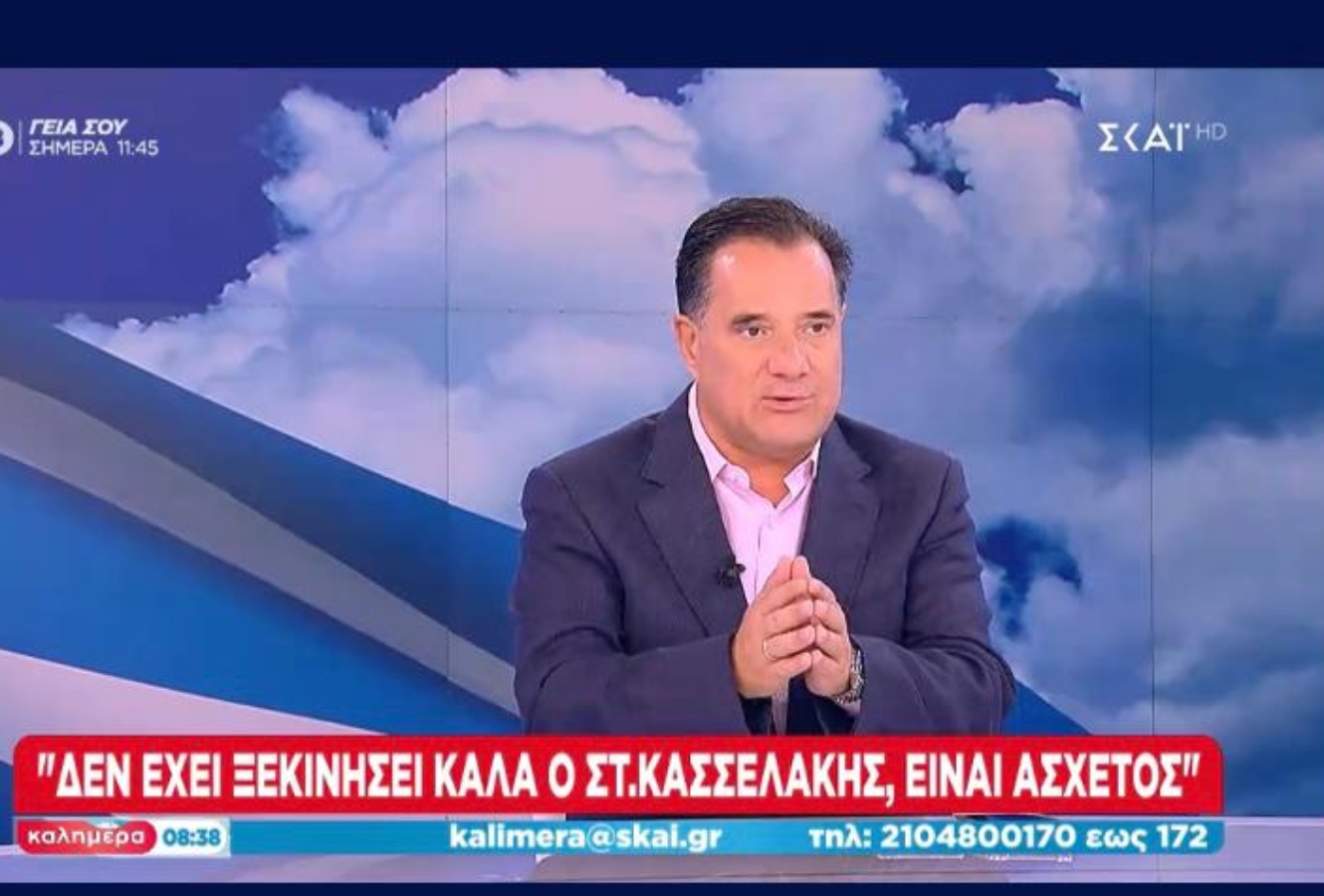 Άδωνις: Σταλινική η συμπεριφορά Κασσελάκη απέναντι στην κ. Μιχαηλίδου