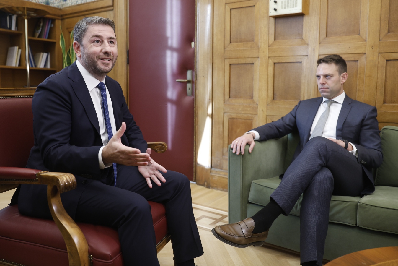 Συνάντηση Κασσελάκη – Ανδρουλάκη: Συγχαρητήρια για την εκλογή σου, Στέφανε [vid]