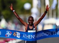 Edwin Kiptoo and Sukaina Atanane the winners of the 40th Athens Authentic Marathon