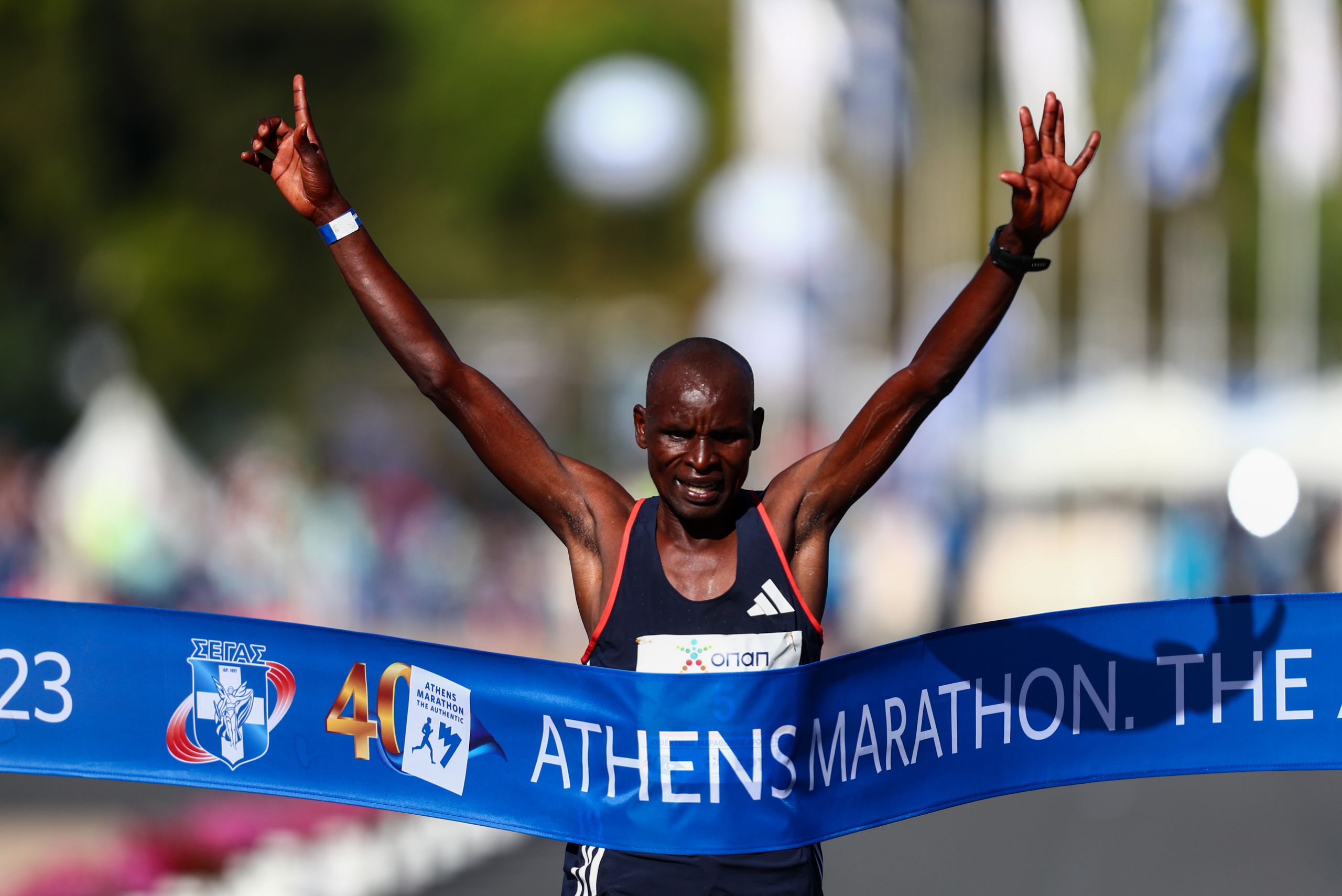 Edwin Kiptoo and Sukaina Atanane the winners of the 40th Athens Authentic Marathon