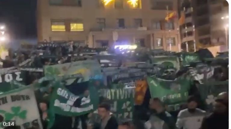 Πράσινη τρέλα! Έκαναν… Λεωφόρο το Βιγιαρεάλ οι οπαδοί του τριφυλλιού [vid]