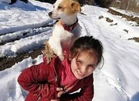 8χρονο κορίτσι περπάτησε 2μιση χλμ στο χιόνι με τον σκύλο στην πλάτη για να τον πάει στον κτηνίατρο