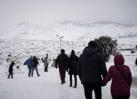 Mt. Parnitha Welcomes First Snowfall as Chilly Temperatures Blanket Greece