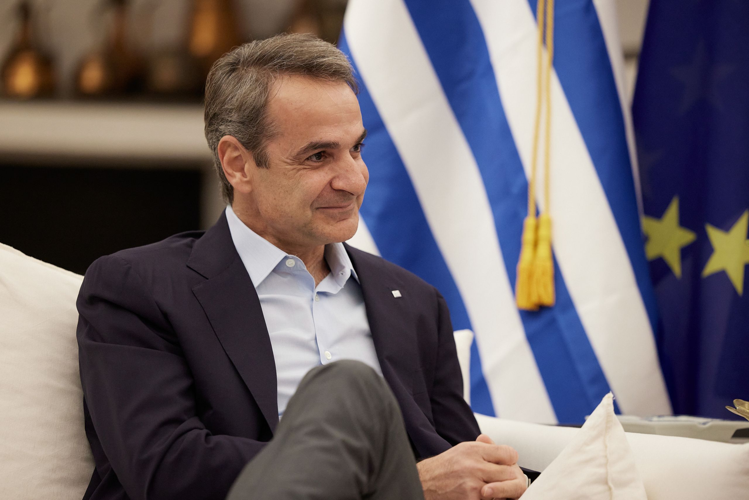 PM Mitsotakis participates in discussion with JPMorgan Chase Chairman Jamie Dimon