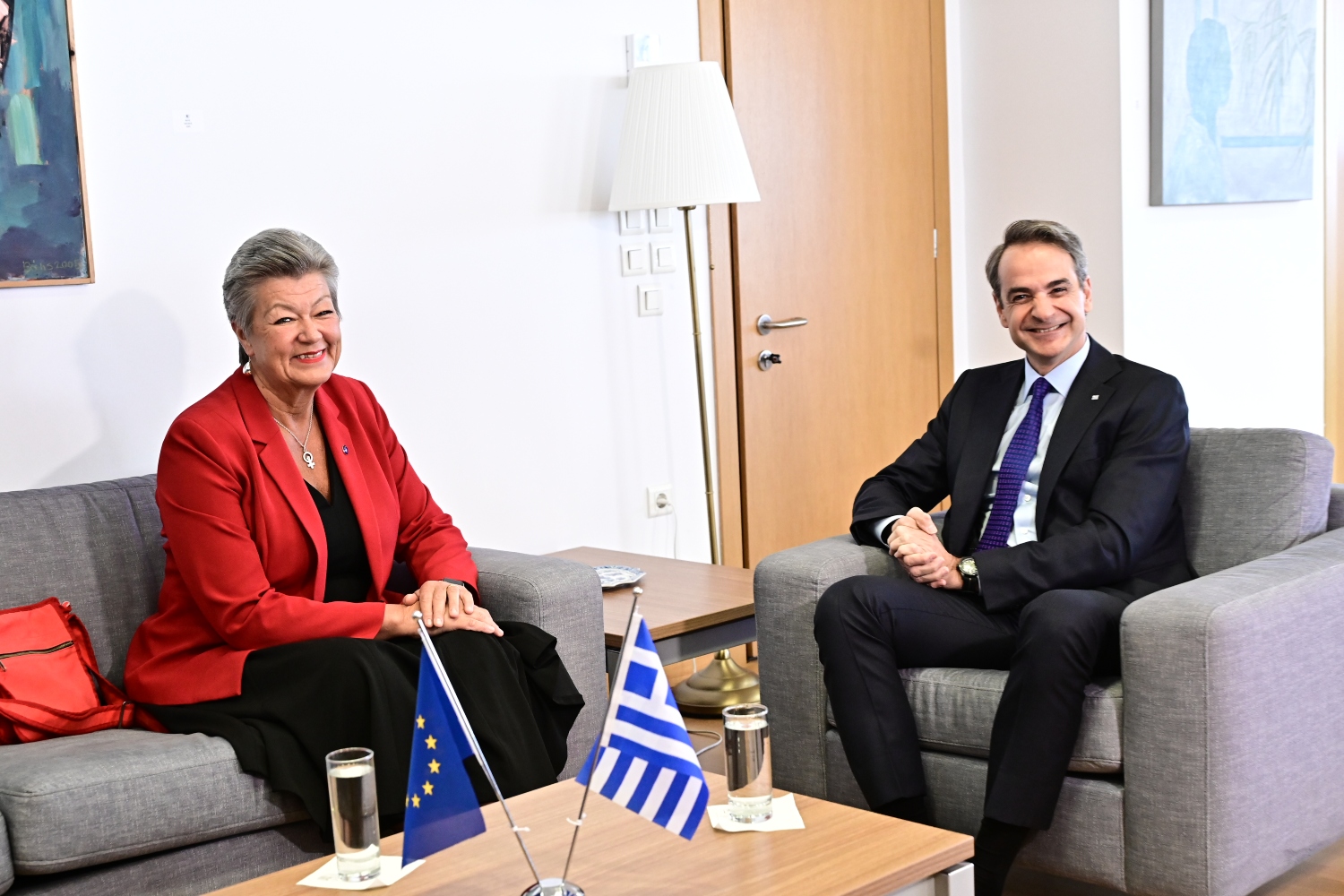 Μητσοτάκης: Συναντήθηκε με την ευρωπαία επίτροπο Εσωτερικών Υποθέσεων, Ίλβα Γιόχανσον