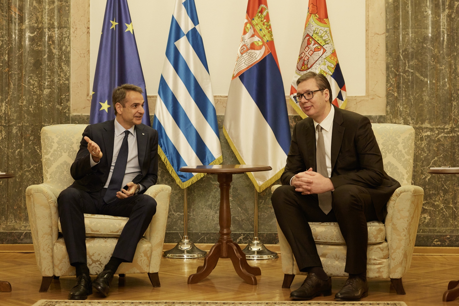 Στο Βελιγράδι ο Μητσοτάκης – Διευρυμένες συνομιλίες Ελλάδας, Σερβίας