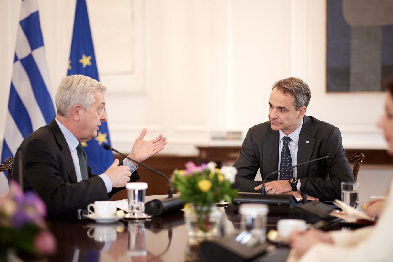 Συνάντηση Μητσοτάκη με τον Ύπατο Αρμοστή του ΟΗΕ για τους πρόσφυγες