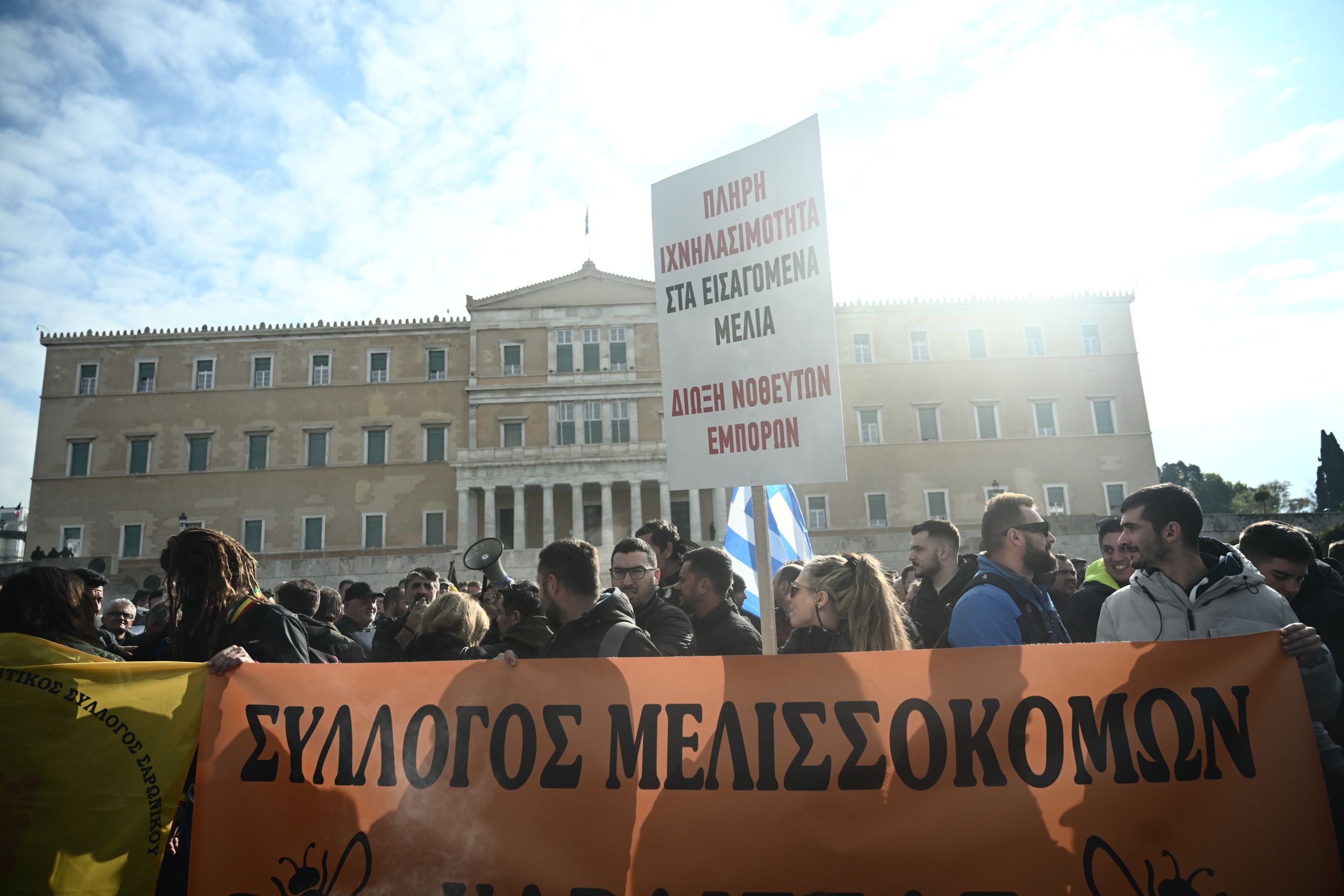 Μελισσοκόμοι: Διαμαρτυρία με καπνούς στο Σύνταγμα – «Δεν αντέχουμε, πρέπει να ζήσουμε» [vid]