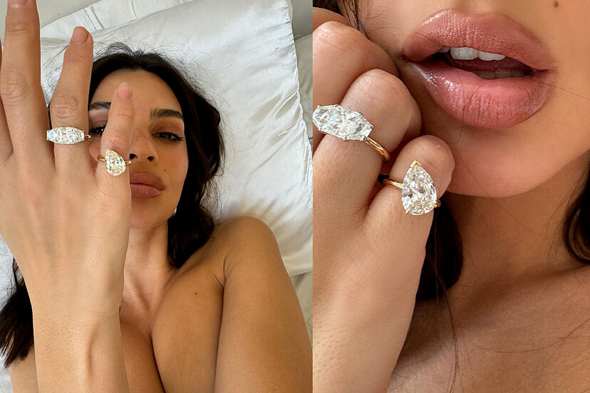 Η Emily Ratajkowski μεταμόρφωσε το δαχτυλίδι του γάμου της σε 2 δαχτυλίδια διαζυγίου