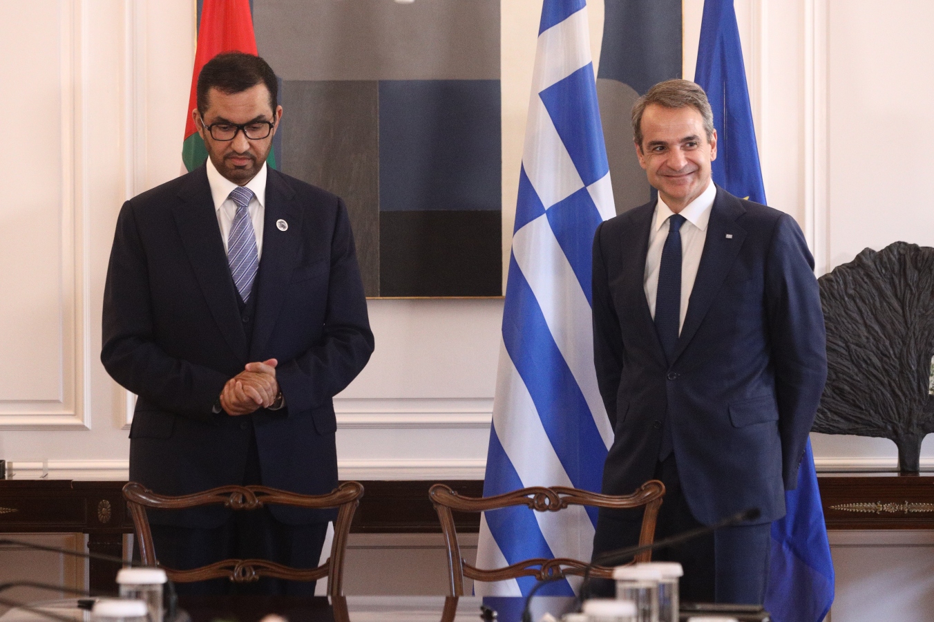 Μητσοτάκης: Συνάντηση με τον υπ. Βιομηχανίας των ΗΑΕ – Έμφαση στις ανανεώσιμες πηγές ενέργειας