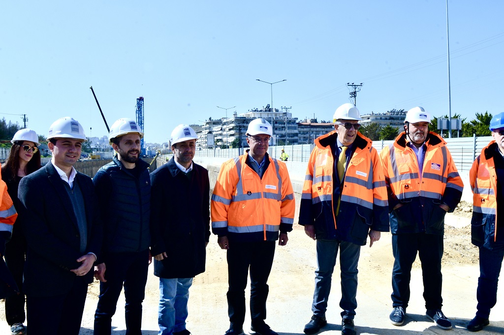 Επίσκεψη της πολιτικής ηγεσίας του Υπουργείου Υποδομών και Μεταφορών σε εργοτάξια κατασκευής της Γραμμής 4