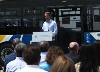 Μητσοτάκης από ΟΑΣΘ: Η κυκλοφορία νέων ηλεκτρικών λεωφορείων σηματοδοτεί την έλευση μιας νέας Ελλάδας