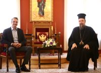 Συνάντηση Μητσοτάκη με τον Μητροπολίτη Θεσσαλονίκης Φιλόθεο [vid]