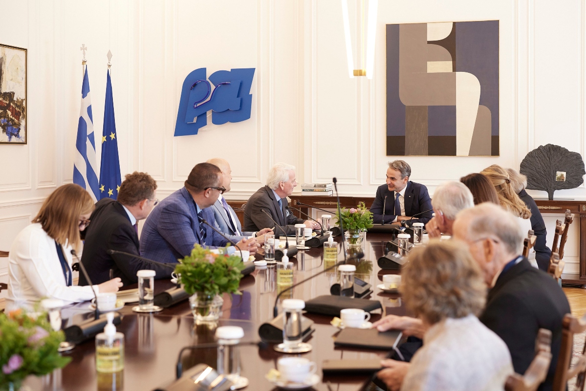 Μητσοτάκης: Συνάντηση με Ε. Ζεμενίδη και εκπροσώπους αμερικανικού think tank
