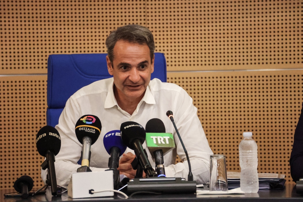 Στη Λάρισα ο Κυριάκος Μητσοτάκης – Εγκαινίασε το επιχειρησιακό Κέντρο Πολιτικής Προστασίας Θεσσαλίας