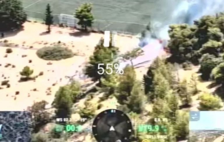 Κάμερα drone αποτυπώνει τη στιγμή που ξεσπά η φωτιά στα Γλυκά Νερά- Μια σύλληψη [vid]