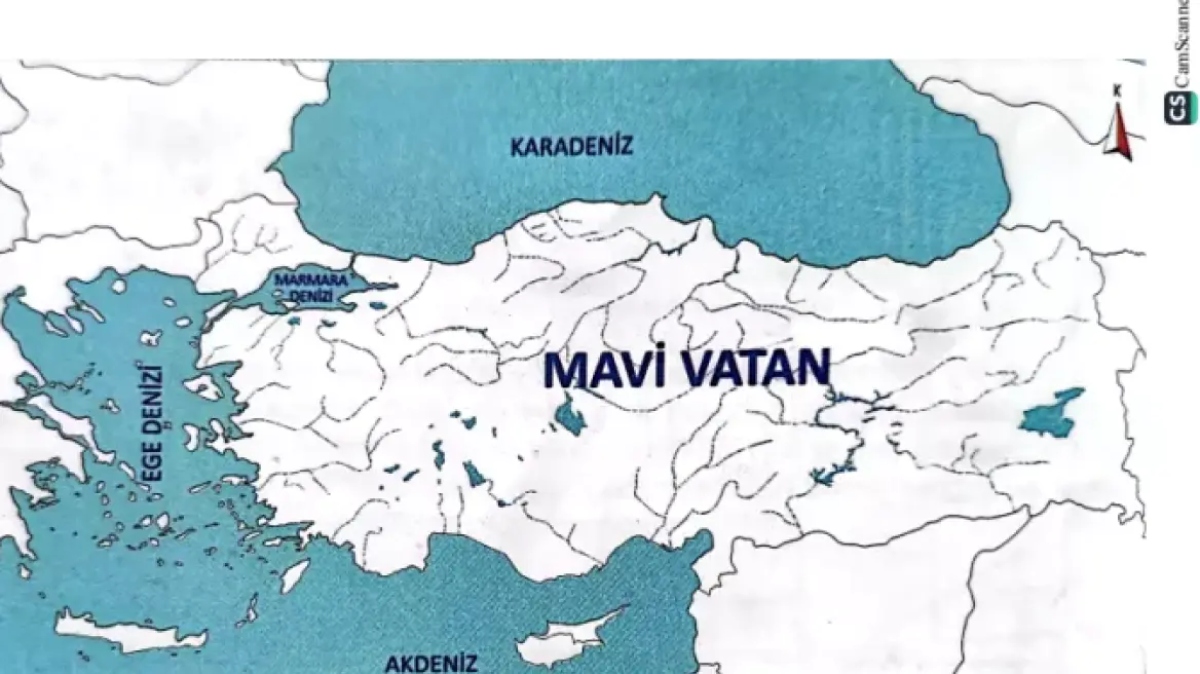 Η «Γαλάζια Πατρίδα» στα τουρκικά σχολικά βιβλία – Ο χάρτης που παρουσιάζεται στους μαθητές