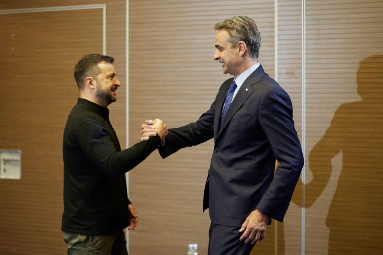 Συνάντηση Κυριάκου Μητσοτάκη με τον Πρόεδρο της Ουκρανίας Βολοντίμιρ Ζελένσκι
