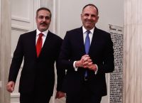 Greek and Turkish FMs agree that they disagree on the crucial issue of the Aegean Sea Greek and Turkish FMs agree that they disagree on the crucial issue of the Aegean Sea