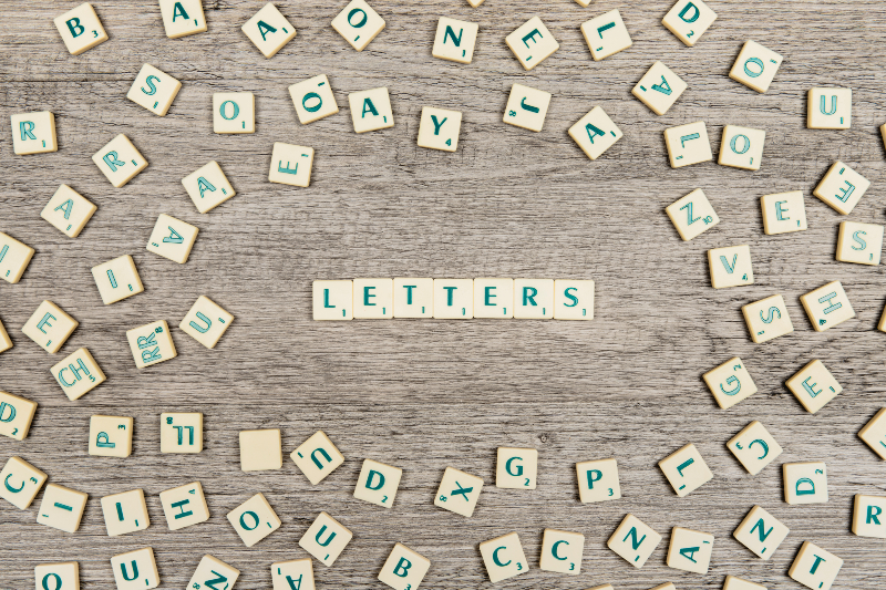 letters forming word letters 1