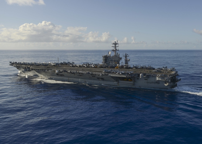 US aircraft carrier at Cretan naval base for repairs after collision