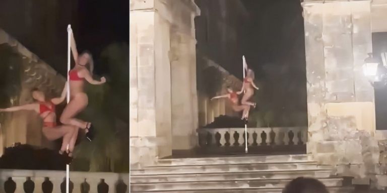 Ημίγυμνα μοντέλα σε pole dancing στα Παλιά Ανάκτορα Κέρκυρας!
