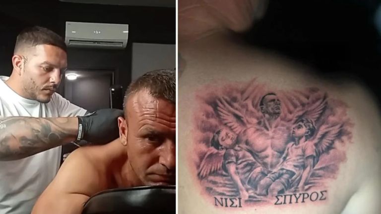 Ο ήρωας που βούτηξε στον Άραχθο για να σώσει τα παιδιά έκανε τατουάζ τα πρόσωπα του Σπύρου και του Νίσι