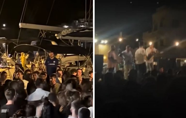 Αναταραχή στο πανηγύρι της Αμοργού μετά το σύνθημα για Παλαιστίνη – Πετάχτηκε μπουκάλι στον καλλιτέχνη
