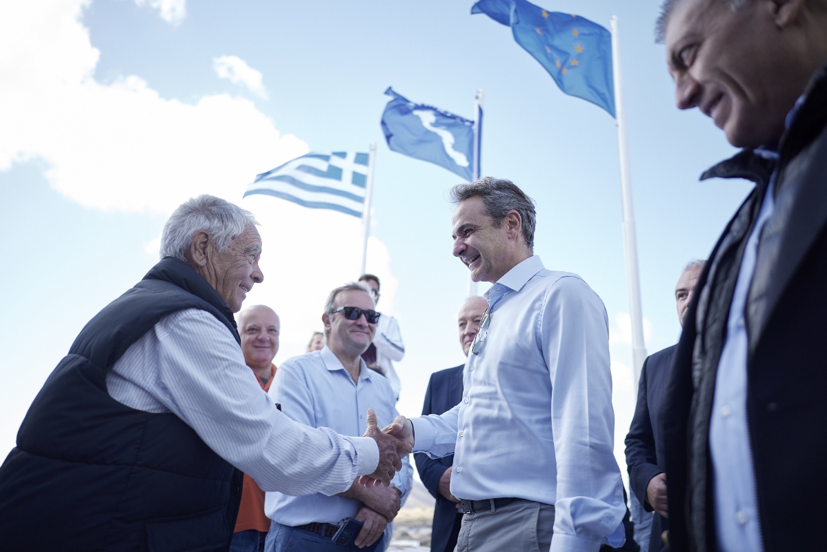 Μητσοτάκης από Αμοργό: «Η πολιτεία θα στηρίζει τους αλιείς–Τα Θαλάσσια Πάρκα προσωπικό στοίχημά μου»