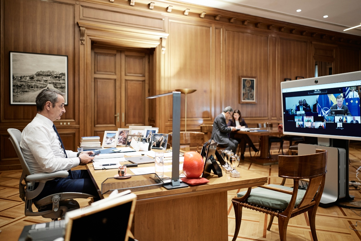 Μητσοτάκης: Συμμετείχε στην τηλεδιάσκεψη της ΕΕ για την Ουκρανία – Στο επίκεντρο η πρόοδος των συνομιλιών