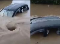 Σοκαριστικές εικόνες, η ΕΜΑΚ διέσωσε οικογένεια από πλημμυρισμένο δρόμο στη Λακωνία