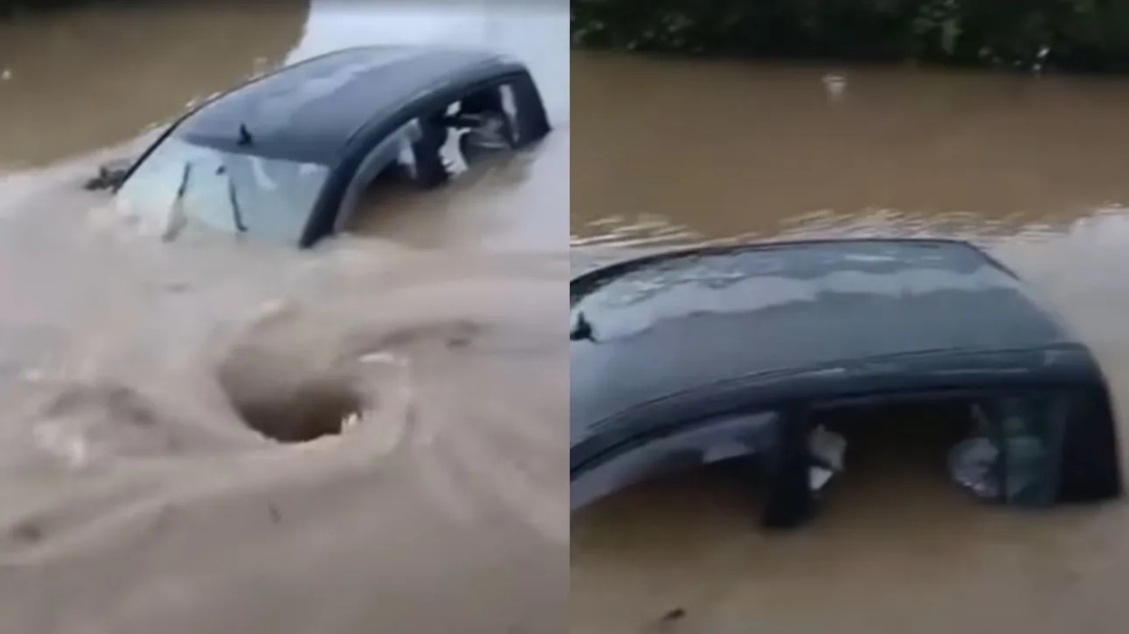 Σοκαριστικές εικόνες, η ΕΜΑΚ διέσωσε οικογένεια από πλημμυρισμένο δρόμο στη Λακωνία