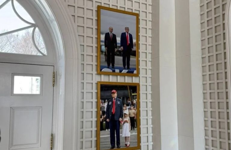 Ο Τραμπ «κρέμασε» τον Πούτιν σε περίοπτη θέση στον Λευκό Οίκο
