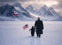 Χλεύη στο διαδίκτυο για την ανάρτηση του Λευκού Οίκου-Ο Τραμπ βαδίζει προς τη Γροιλανδία παρέα με πιγκουίνο