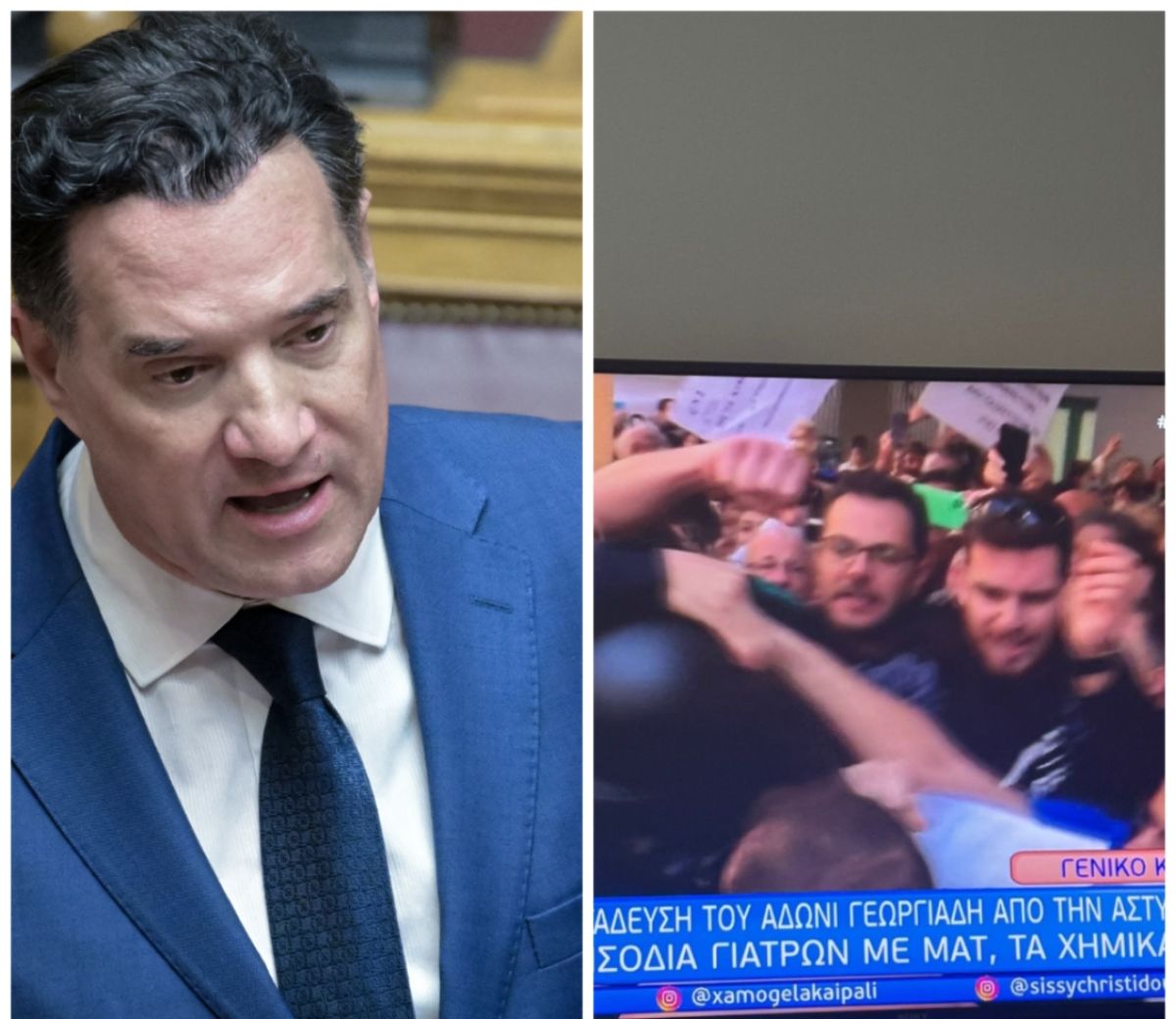 Αδωνις Γεωργιάδης: «Το έγκλημά μου; Δεν με πέτυχε η γροθιά» [vid,pics]