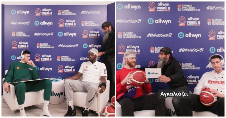 Allwyn Final 8: Γκραντ και Γουόκαπ φορούν σαρίκι και απαγγέλλουν μαντινάδες σε Καλαϊτζάκη και Λαρεντζάκη