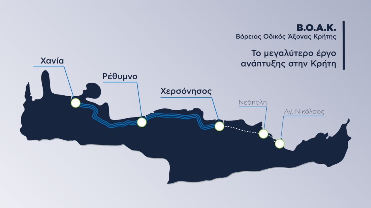 ΓΕΚ ΤΕΡΝΑ, AKTOR και METLEN μαζί στο έργο του ΒΟΑΚ στην Κρήτη