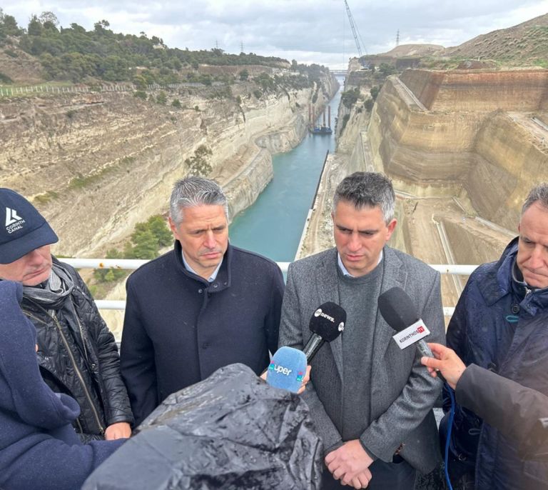 Δήμας: Στόχος να ανοίξει ξανά μέσα στον Ιούλιο η Διώρυγα της Κορίνθου