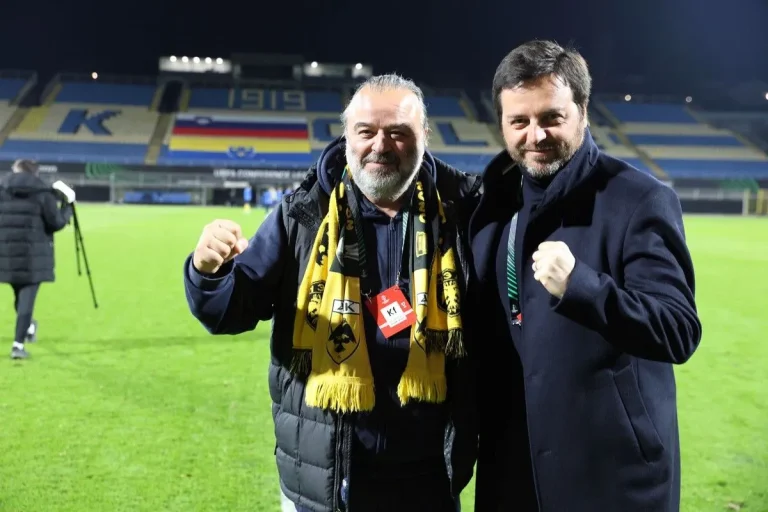 ΑΕΚ: Ξέσπασμα χαράς στη Σλοβενία – Οι πανηγυρισμοί του Ηλιόπουλου με παίκτες και τεχνικό τιμ