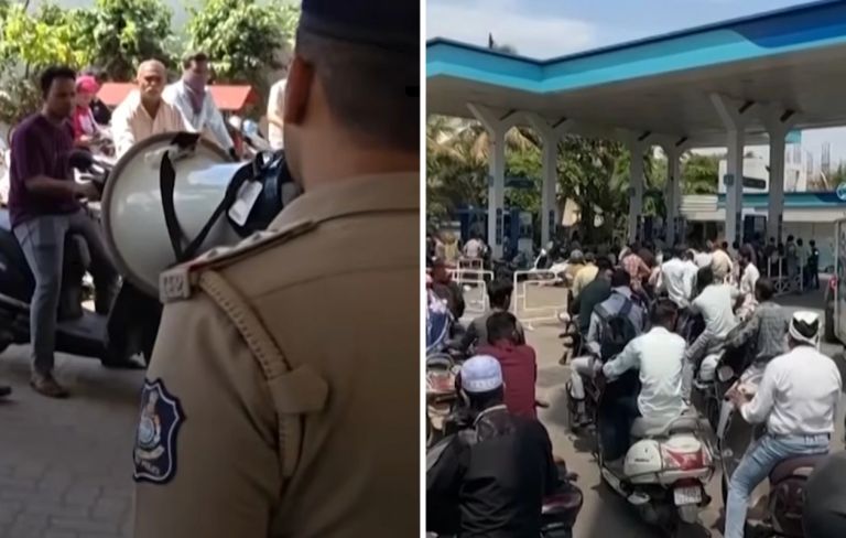 Χάος στην Ινδία υπό τον φόβο έλλειψης καυσίμων–Μεγάλες ουρές,εντάσεις στα πρατήρια για ένα μπιτόνι βενζίνης